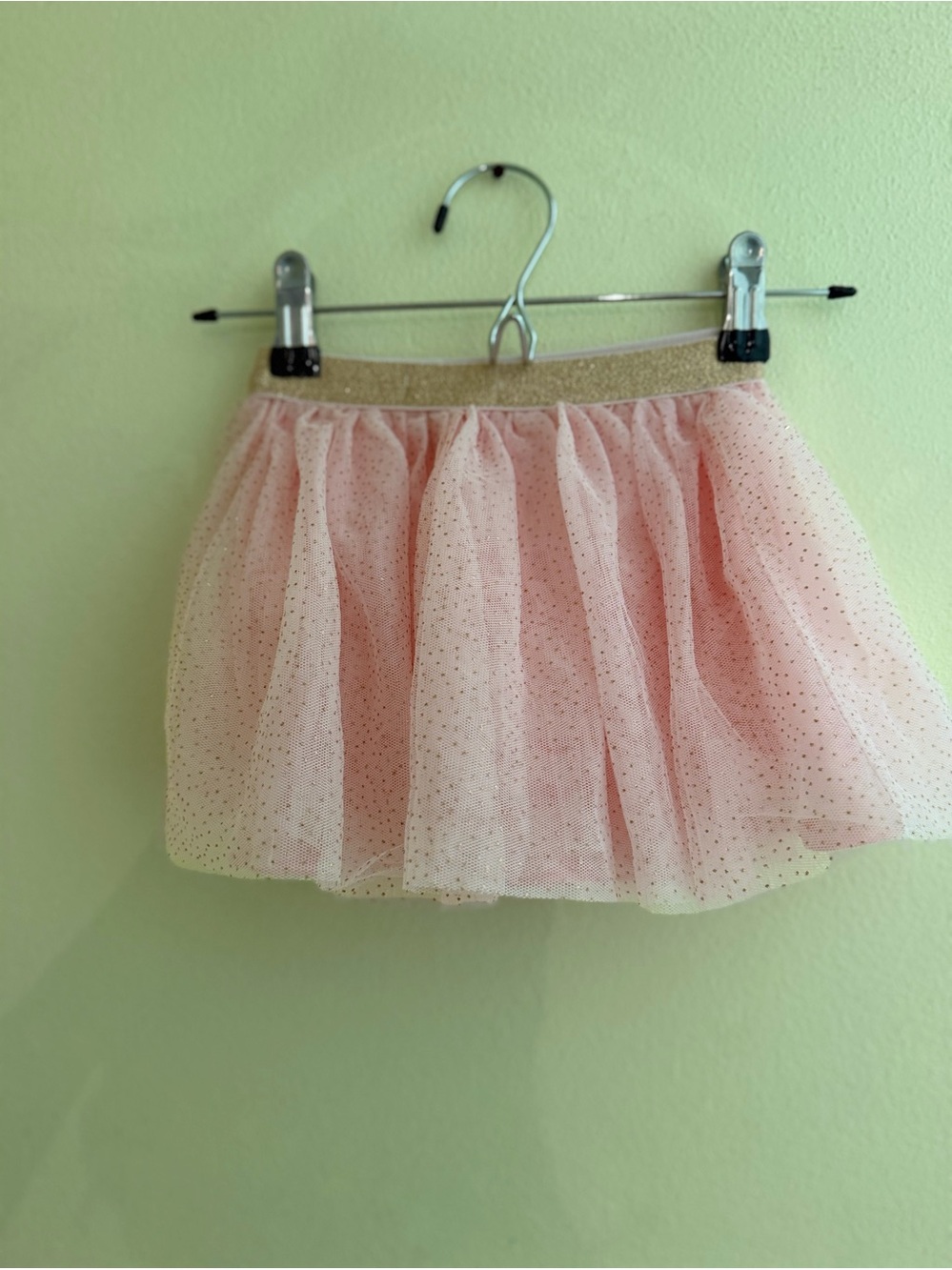 Girls Pink Tulle Skirt with Sparkle Waistband